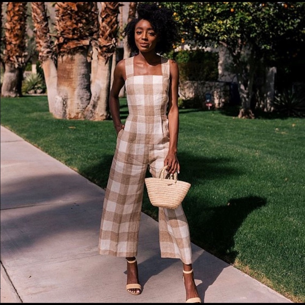 Gal Meets Glam Bailey Gingham Jumpsuit
